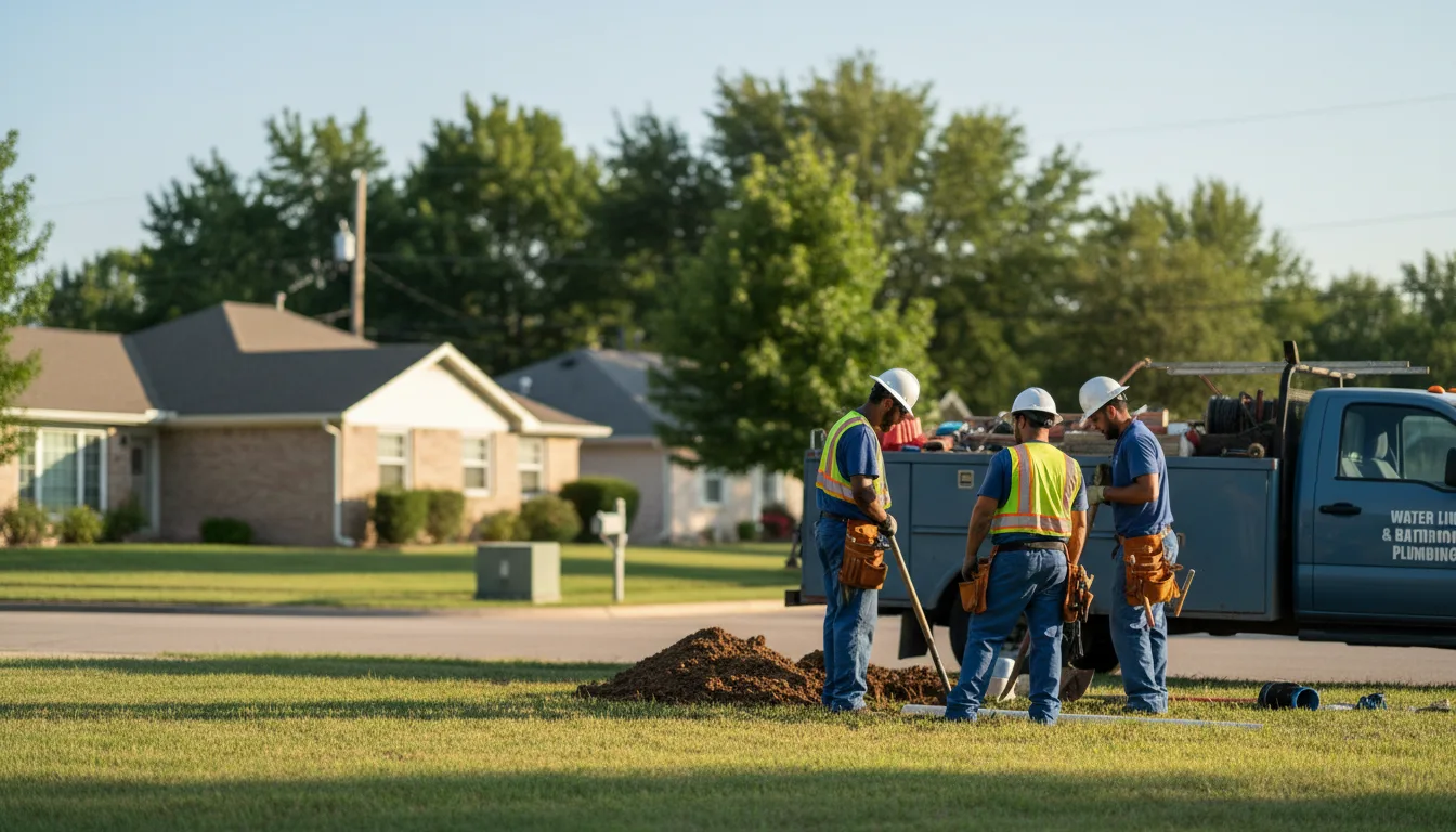 Residential water line and bathroom plumbing service in Evans, GA